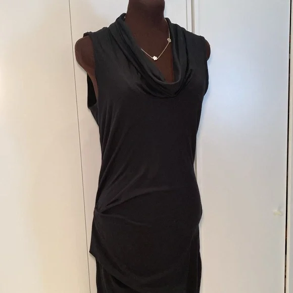 James Perse cowl sleeveless cinched maxi dress 4 black - Picture 3 of 16